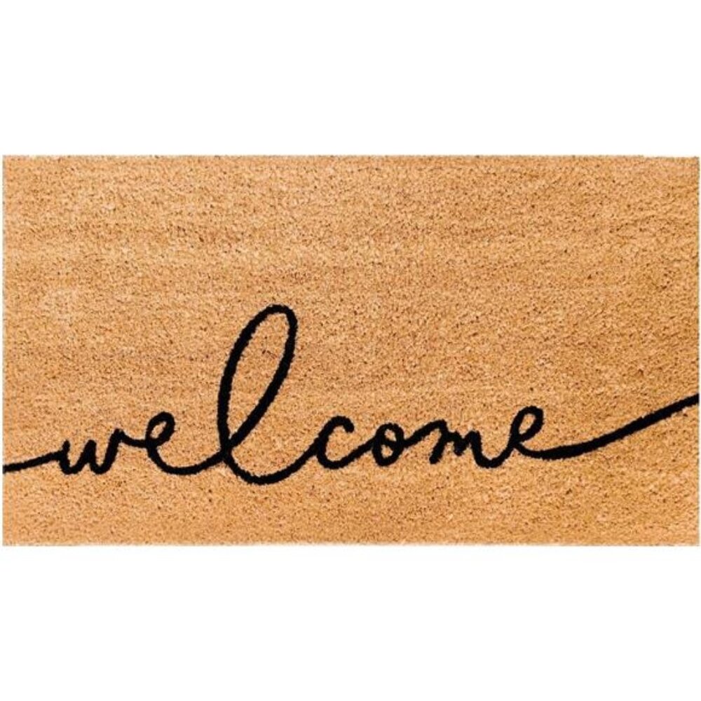 Door Mat – Coir Doormat for Outdoor Entrance, Durable Welcome Mat with Non-Slip